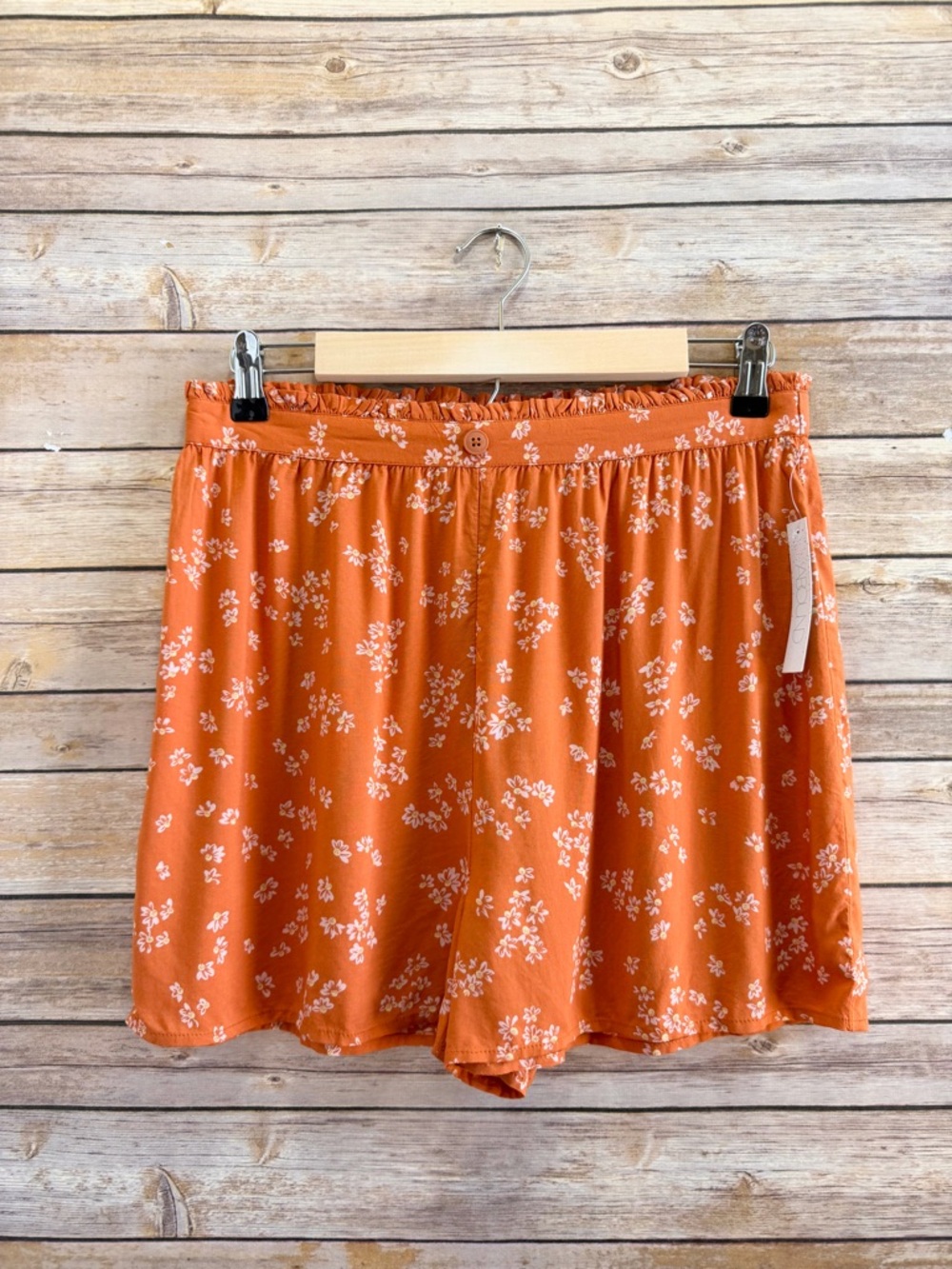 Abound Shorts Women’s Size Medium Rust Pink Moxie Floral High Waisted NWT